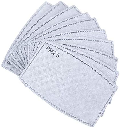 40PCS Adult PM2.5 Activated Carbon Filter Insert 5 Layers Replacement Anti Dust Face PM 2.5 Filter Paper