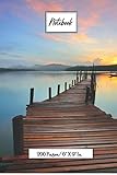 Lake walkway: Notebook, Wide lined Notebook Journal,Beautiful Lake walkway - 200 pages (6\