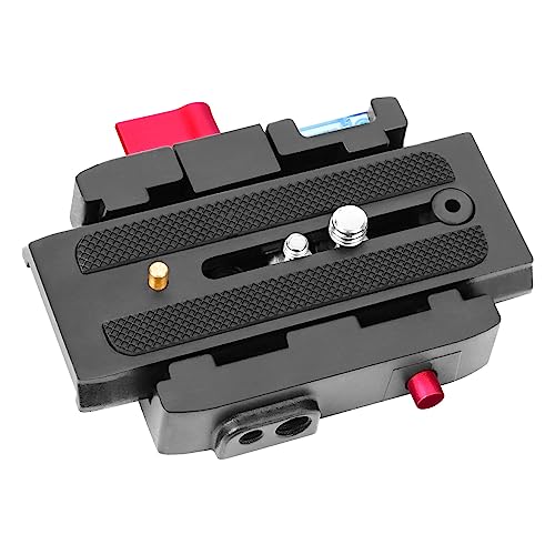 Placa de Liberación Rápida para Cámara Profesional, Abrazadera de Liberación Rápida, Adaptador de Placa de Liberación Rápida para Trípode Compatible con Manfrotto 501, 500AH, 701HDV, 503HDV, Q5