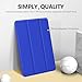 MoKo Case Fit New iPad mini 5 2019/Mini 4 2015 (5th/4th Generation 7.9-inch), Slim Lightweight Smart Shell Stand Cover with Translucent Frosted Back Protector, Auto Wake/Sleep, Klein Blue