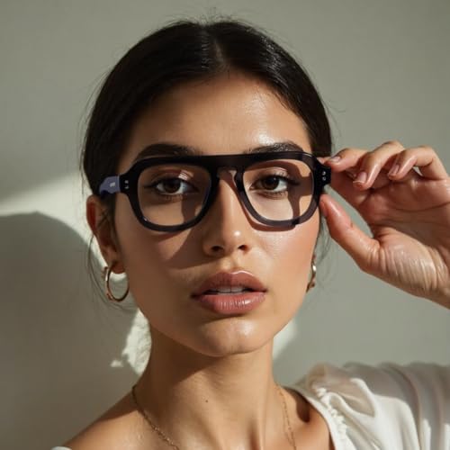Image of Dollger Aviator Blue Light Glasses for Men Women Acetate Anti Bluelight Blocking Glasses for Computer Fashion Eyeglasses