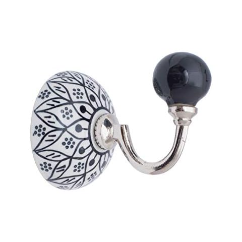 Knober Ceramic Hook, Wall Hook, Coat Hook with Ceramic Ball, Diameter 6 cm (ED10) Cover