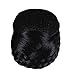 Better-Home Synthetic Hair Braided Clip in Bun Hair Extensions Hair Pieces Women (Black)