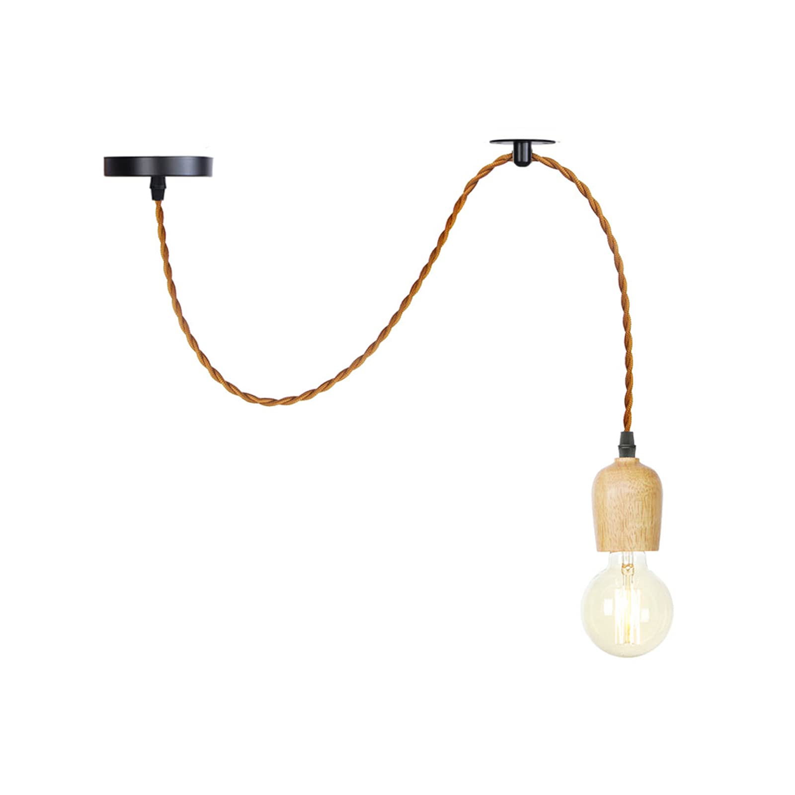Lámpara de techo de madera ajustable moderna mini candelabro