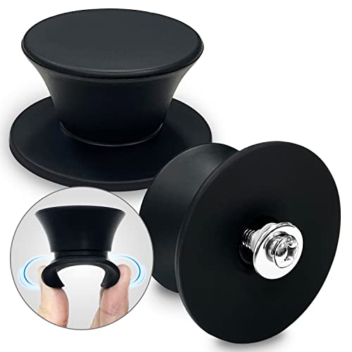Walfos 2 Pack Universal Silicone Pot Lid Replacement Knob, Heat Resistant Pan Lid Holding Handles, BPA Free