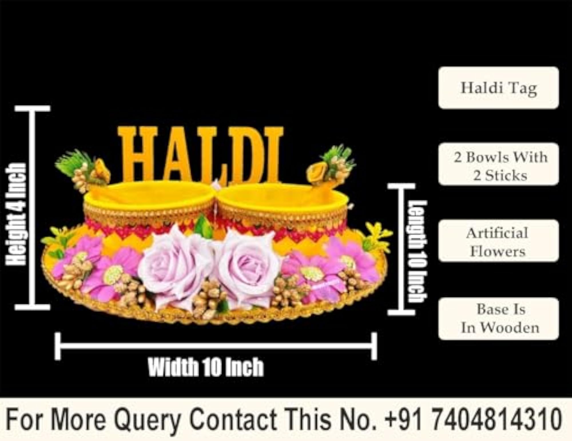 Haldi Mehndi Combo Tray, Decorative Wedding Ceremony Trays
