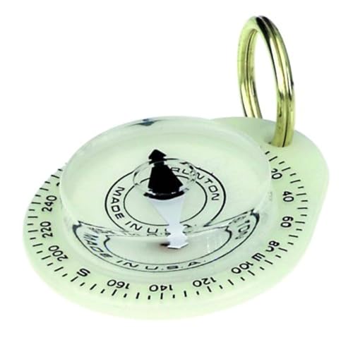 Brunton Tag-AlongTM 9041 Glow Compass – Mini Keychain Navigation Tool, Durable, and Weatherproof