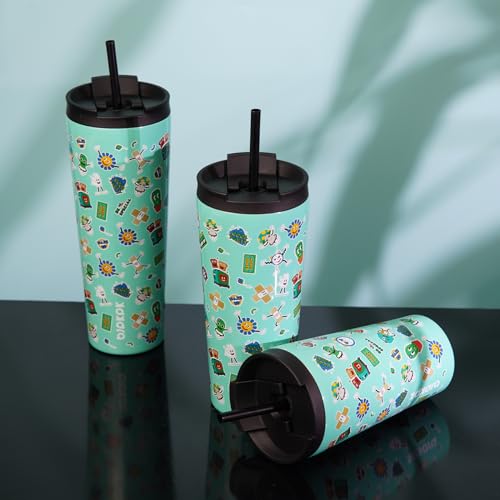 Image of BJPKPK 30 oz Coffee Tumbler with Straw, Insulated Stainless Steel Cup