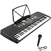 m zimoon Kinder Klaviere Keyboards, 61 Taste Multifunktions Digital Piano, Elektronische Klaviertastatur mit mit LED-Anzeige Notenständer Mikrofon, Musikinstrument Spielzeug für Einsteiger