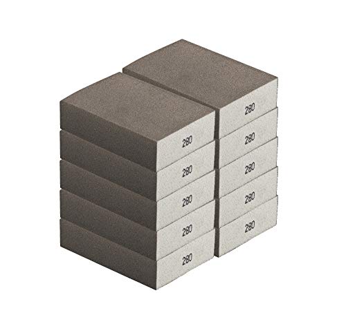 Schleifschwamm SEHR FEIN 10-er-Set I Körnung 36-280, DIY, Handschleifer I für verschiedene Materialien geeignet I hochwertiger Handschleifklotz, Schleifklotz, Schleifblock