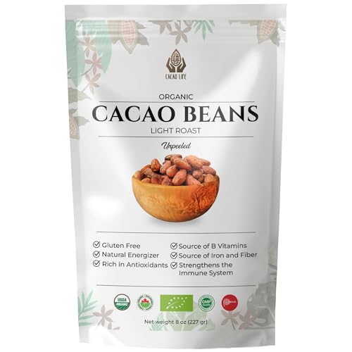 Cacao Life - Organic Cacao Beans: Unpeeled - 227g (8oz)