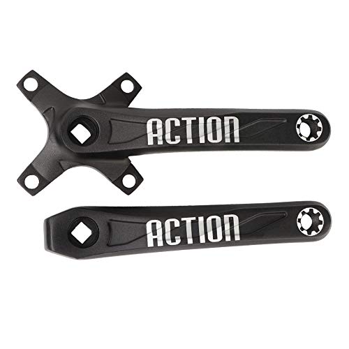 Juego de Bielas para Bicicleta, con Soporte Inferior con Cadena Unica 170mm Biela de Bicicleta Brazo Conjunto,1 Par de Aleación de Aluminio para Bicicleta Montaña Carretera