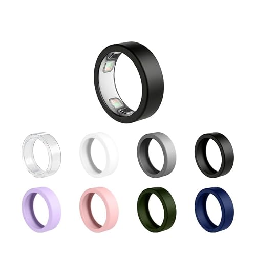 �y8�F�Z�b�g�z �iNIUQCTIAN�j �Ή� Oura ring 5 �X�}�[�g�����O�p�V���R���J�o�[ ���� 0.4mm�A�����t�B�b�g�A�ϏՌ� �����h�~ ���^�X�����Ŕ��ςɗD��A����~�� �����ɂ����A�d�g���Ȃ��iM�T�C�Y-9/10�j
