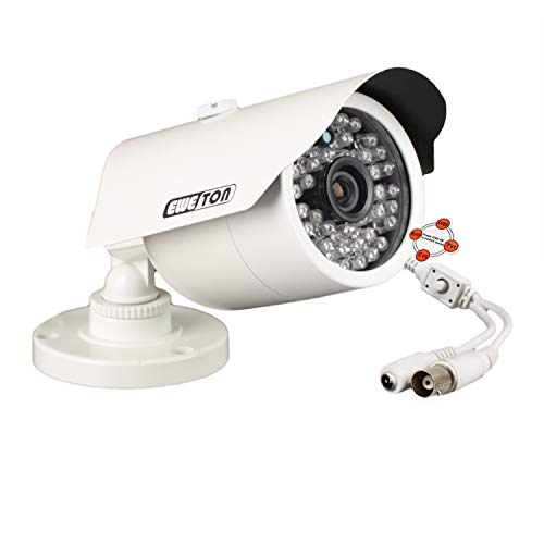 EWETON 1080P Hybrid Bullet Security Camera, 2.0 Megapixel HD 4-in-1 TVI/CVI/AHD/CVBS Waterproof Outdoor Surveillance Camera, 3.6mm Lens 48 LED 130ft IR Night Vision