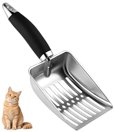 Puxary Katzenstreuschaufel, Katzenklo Schaufel Metall, Metallene Katzenstreu-Schaufel, Katzenschaufel Für Katzenklo Für Katzenklo