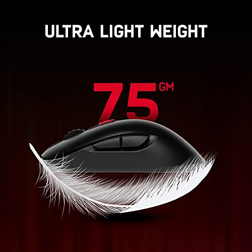 Image of Redgear X12 v2 Wired Gaming Mouse with RGB & Macro Customization, Upto 10k DPI, 6 programmable Buttons, 20 Million clicks, Pixart 3325 Sensor and Pure PTFE White Skates(Black)