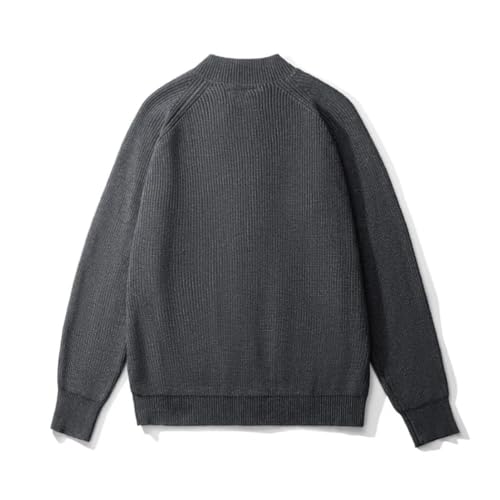 Men's Stand Collar Wool Sweater Long Sleeve Slim Casual Fashion Cardigan2