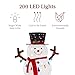 Best Choice Products 5ft Lighted Pop-Up Snowman, Large White Outdoor Christmas Holiday Decoration w/ 200 LED Lights, Hat, Scarf, Multicolored Lights