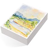80 Sheets Watercolor Paper Bulk, 110 lb/230 GSM Cold Press Paper White Water Color Paper for Kids Child Students Adults Artists Drawing Wedding Gift Cards(8.5x11 Inch)