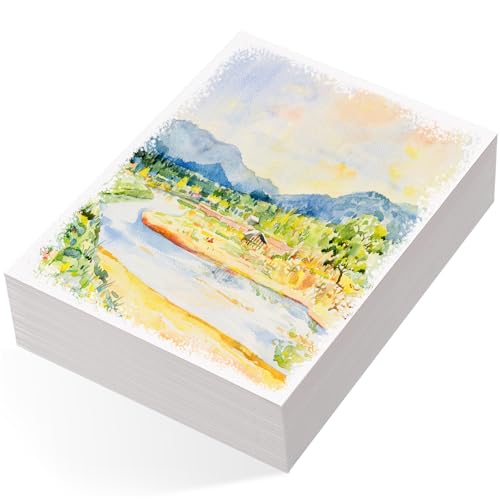 80 Sheets Watercolor Paper, Cold Press, 110 lb/230 GSM, 8.5 x 11 in