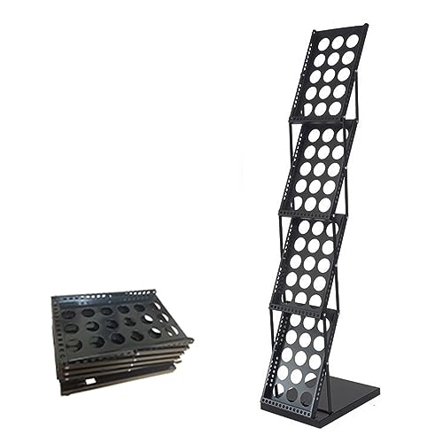 Porte-revues pliable en fer pour optimiser un stand de salon