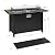 Shintenchi 45 Inch Propane Fire Pit Table with Glass Window Protector, Outdoor 50,000 BTU Steel Gas Fire Pit with Lid, Glass Crystal Stone, Waterproof Cover and Rattan Pattern,Brown Top