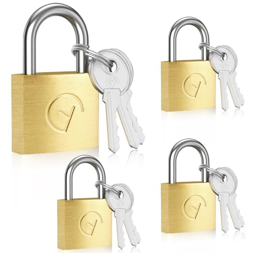 Mauepersu 4 Stück Vorhängeschloss, kleine Schlösser mit Schlüssel 41...