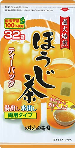 野村産業 のむらの茶園 ほうじ茶ティーバッグ 32袋x4個