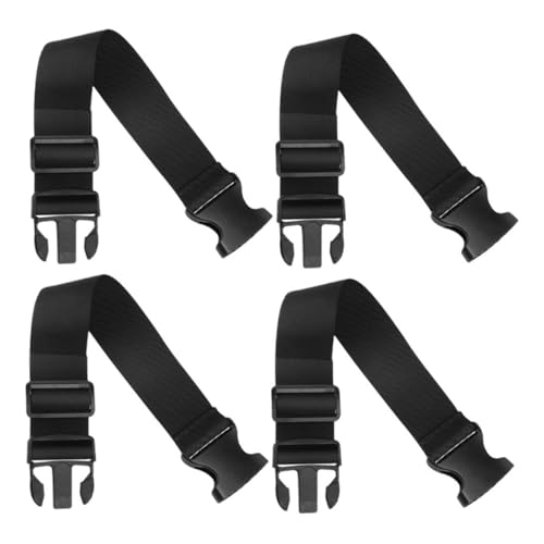 Mipcase 4 Piezas Correa Exterior Ancho Azul cámping Lazos de Equipaje cinturón de Embalaje de Viaje Ajustable Cinturones de Hebilla cinturón de Equipaje de Viaje Nylon Negro