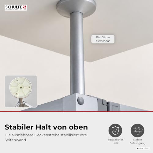 Schulte Duschwand für Badewanne mit Seitenwand, 3-teilig, 129x140x70cm – Ansicht 8