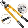 TOLSEN Heavy Duty Cable Cutter, 24 Inch Wire Cutter, Cutting Capacity: 18mm - 250mm Polished Surface With PVC Grip Bi-material Handle With Soft Rubber Grip