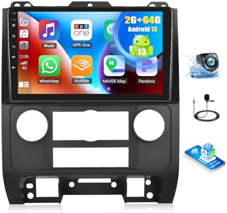 SIXWIN 2G+64G Android Car Stereo for Ford Escape/Ford Kuga/Mazda Tribute 2007-2012 with Carplay Android Auto Mirror Link 9 inch Touchscreen with GPS Navigation WiFi 26UI Bluetooth FM Backup Camera