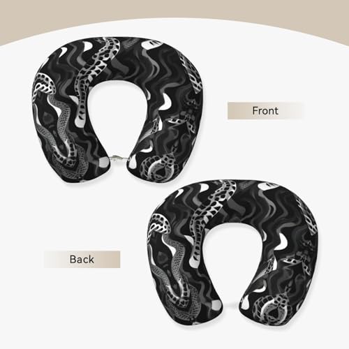 Almohada de poliéster negra para cuello y hombros miniatura 3