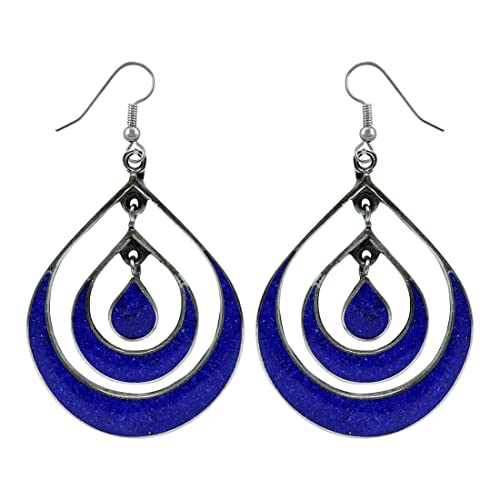 Boucles d'oreilles Lapis Lazuli argent 925 le cadeau idéal