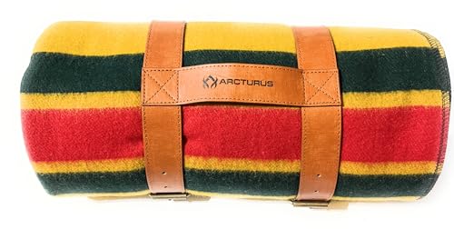Arcturus Carry Straps for Wool Blankets, Adjustable Eco-Leather Blanket Straps for Travel and Outdoor Use, Water and UV Light Resistant