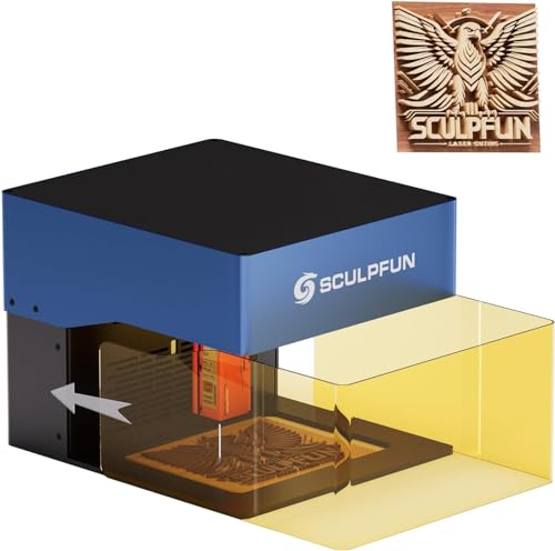 SCULPFUN iCube Pro Max Gravador a Laser, Cortador a Laser CNC com Potência de Saída de 10W, Máquina