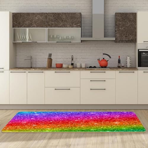 Alfombras de cocina arcoíris para pasillo y cuarto de lavado VAPOKF 3
