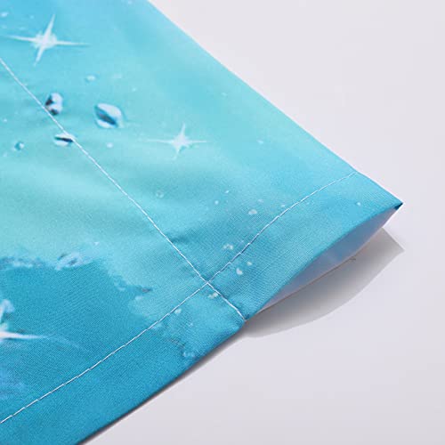 Anhope Underwater Curtains Rod Pocket Kids Dolphin Tropical Fish Coral Ocean Theme Animal Sea Life 3D Print Pattern Home Decor Window Drapes For Living Room Bedroom Kitchen W42 X L63 Inch 2 Panels #TOP3