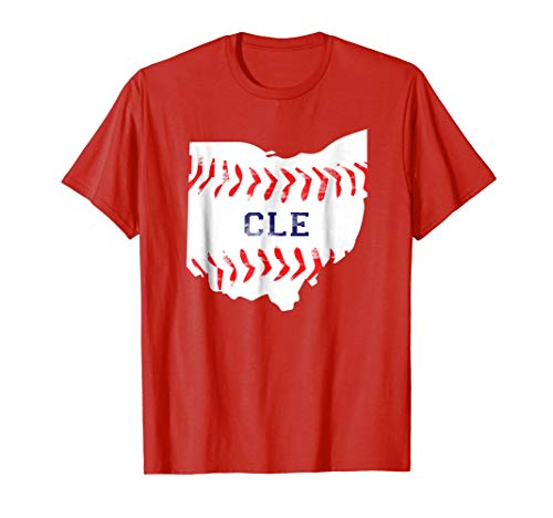 Distressed CLE Baseball Shirt