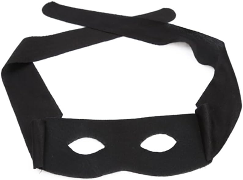 Honkenda Black Robber Bandit Eye Mask for Men Women, Fancy Dress Masquerade Mask, Black Thief Costume Mask Accessory for Halloween Christmas Carnival Prom Ball Cosplay Party (2 Pack) - Image 5