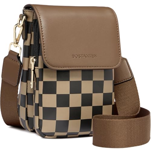 Image of BOSTANTEN Crossbody Bags for Women Cell Phone Purse Leather Wallet Handbags with Card Slots