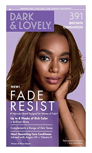 Dark & Lovely Hair Color Fade Resist 391 [Brown Cinnamon] (Pack o...