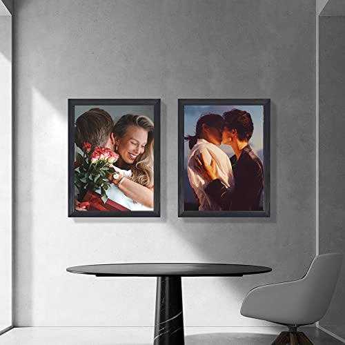 Podronale 18X24 Wooden Picture Frame Set Of 2, Hd Tempered Glas,1.57" Width, Tabletop & Wall Mounted, Rustic Style #TOP4