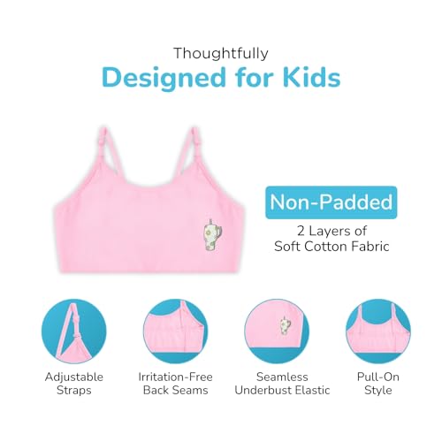 Image of YouGotPlanB Cotton Training Bra for Pre-Teen Girls | Ages 8-16 Years | Non-Padded | Full Coverage | Breathable | Best First Bra