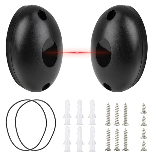 Par de Sensores de Fotocélula, Fotocélula Infrarroja para Puertas Automáticas y Puertas de Garaje, Alcance de 20 Metros, 12/24V AC/DC Compatibles con Sistemas de Seguridad Domésticos