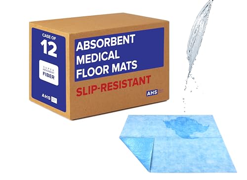 AMERICAN HOSPITAL SUPPLY AHS Absorbent Surgical Floor Mat [40" x 28"] - Medical Floor Mat with Non-Slip Backsheet, Tacky Bottom, Heavy Absorbent Mat, Slip-Resistant | Healthcare Supplies | Case of 12