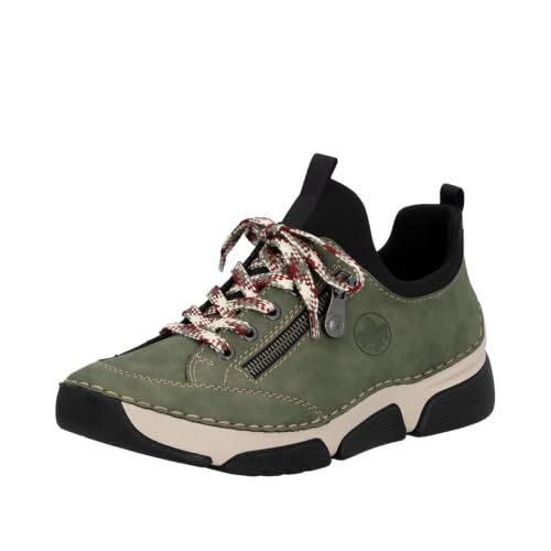 Rieker Damen Slip-On Sneaker 45913, Frauen Halbschuhe, Grün...