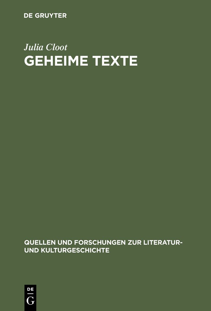 Geheime Texte Jean Paul und die Musik essai littéraire et musical allemand