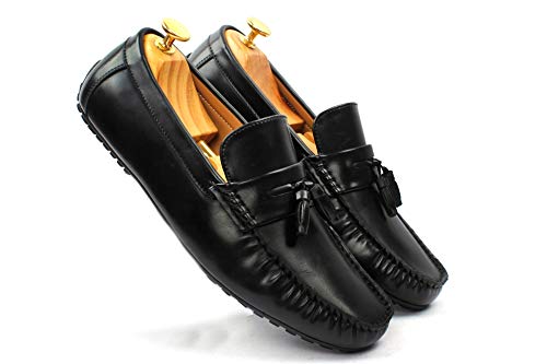 San Frissco Black Men's Faux Leather Slip-On Casual Loafers - EC 2231