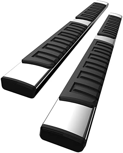 KYBOLT Running Boards 6.5 Inches Compatible with 2007-2018 Chevy Silverado/GMC Sierra 1500 2500HD 3500HD Extended/Double Cab, 2019 1500LD/Limited 2500HD 3500HD Stainless Steel Side Steps Nerf Bars